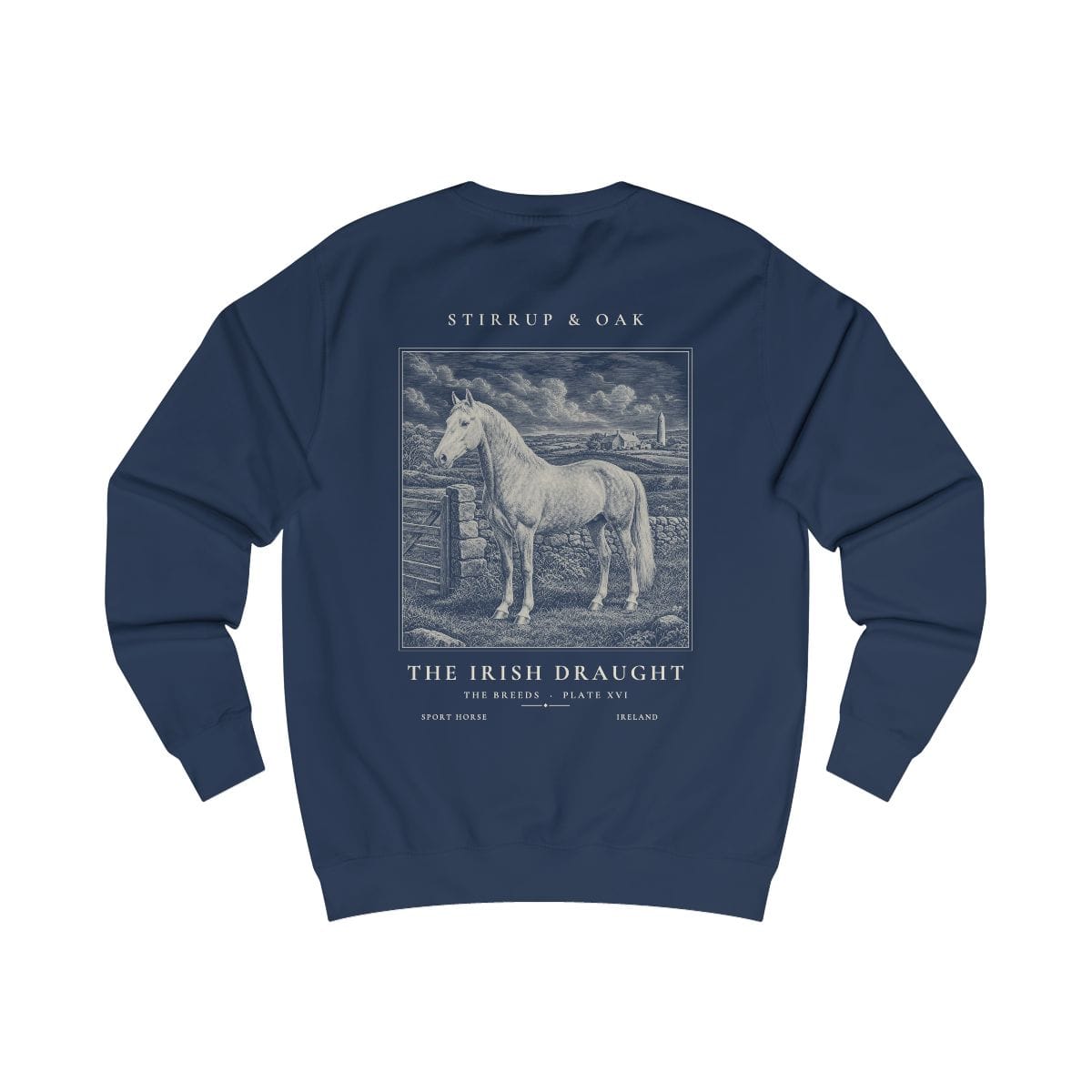 The Irish Draught - Crew Sweatshirt in Oxford Navy
