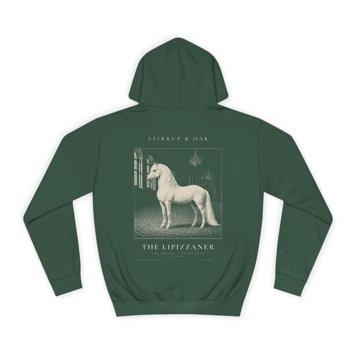 The Lipizzaner - Heavyweight Hoodie in Bottle Green
