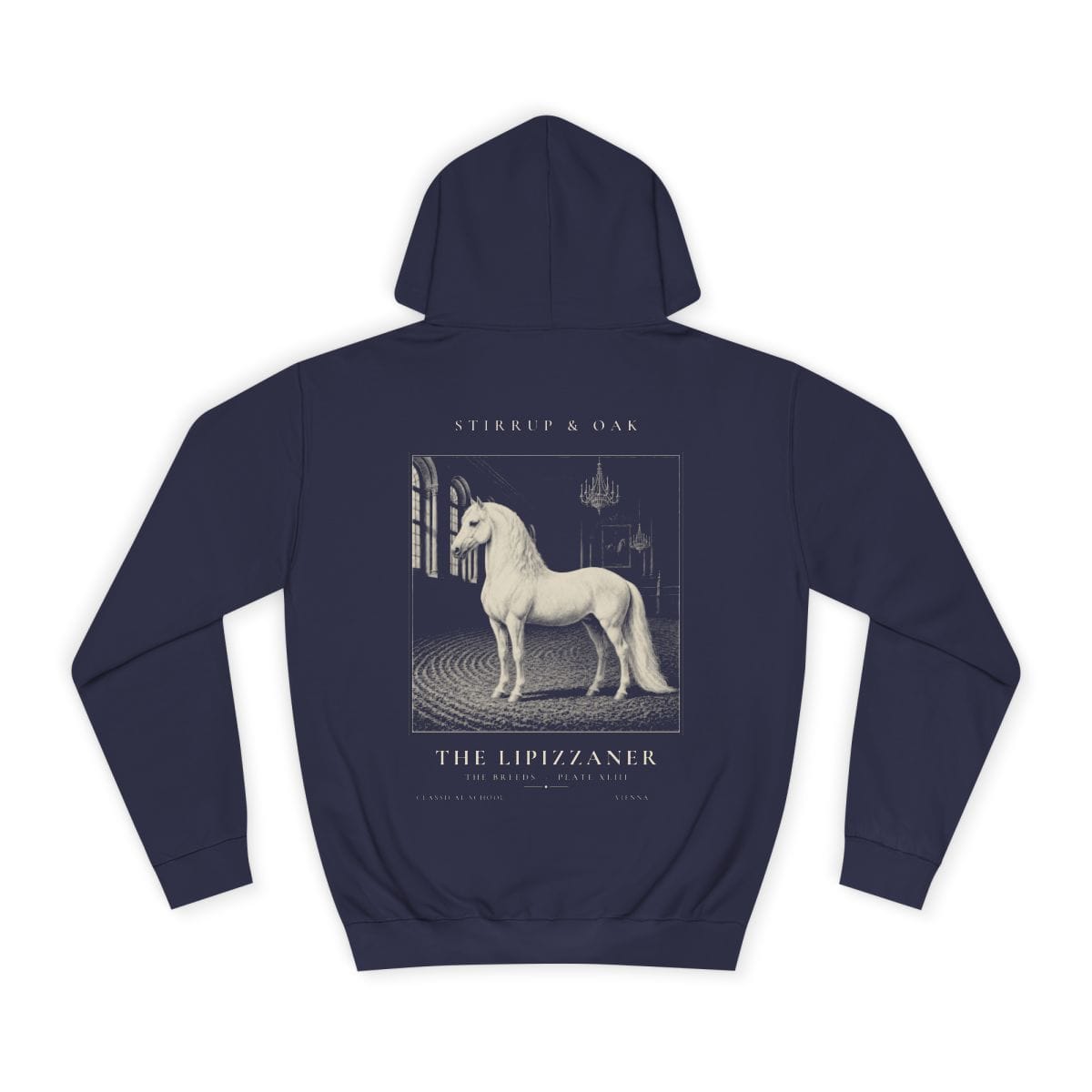 The Lipizzaner - Heavyweight Hoodie in Oxford Navy