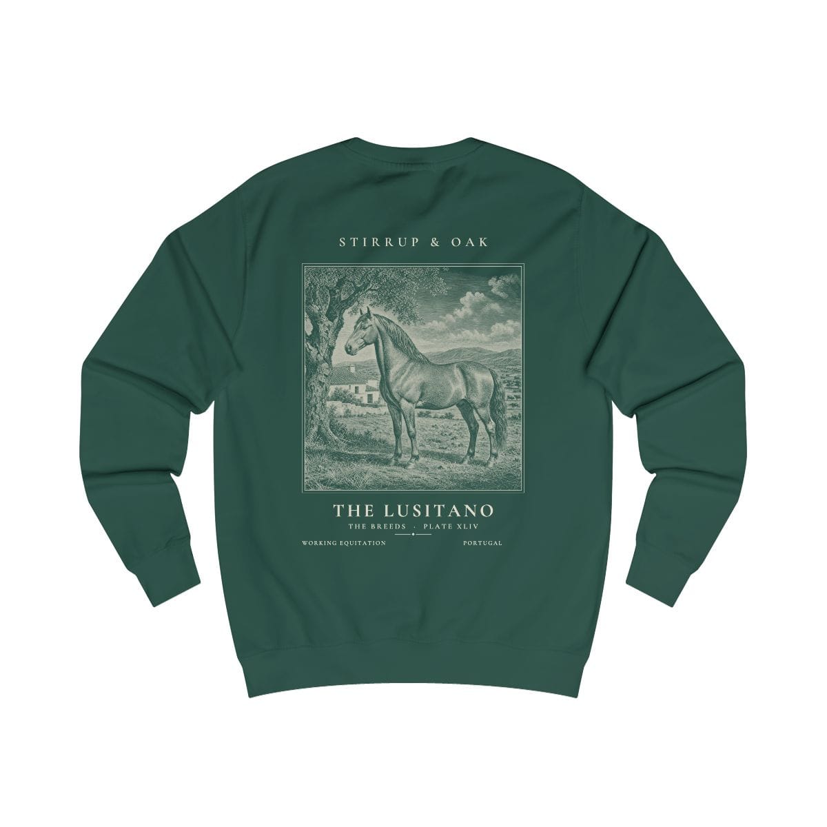 The Lusitano - Crew Sweatshirt in Bottle Green