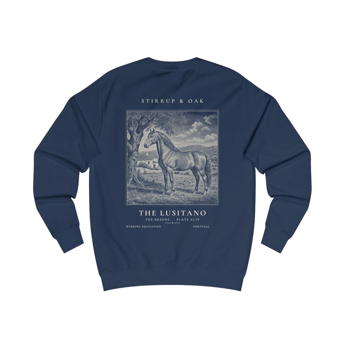 The Lusitano - Crew Sweatshirt in Oxford Navy