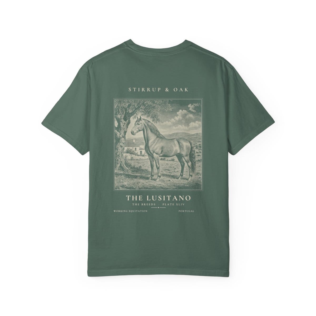 The Lusitano - Heavyweight T-Shirt in Blue Spruce
