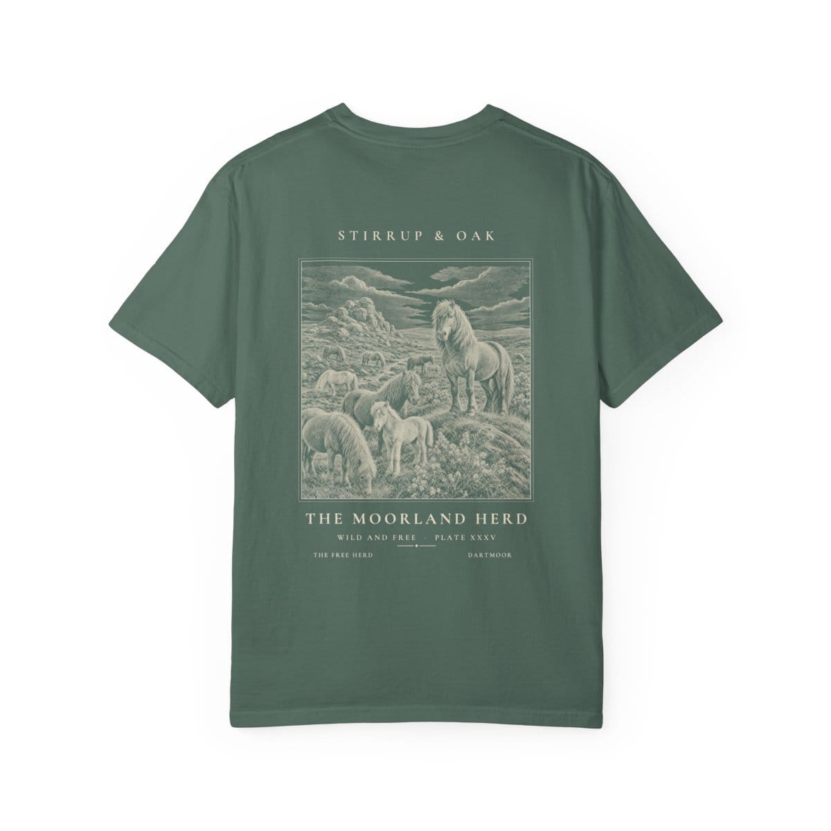 The Moorland Herd - Heavyweight T-Shirt in Blue Spruce