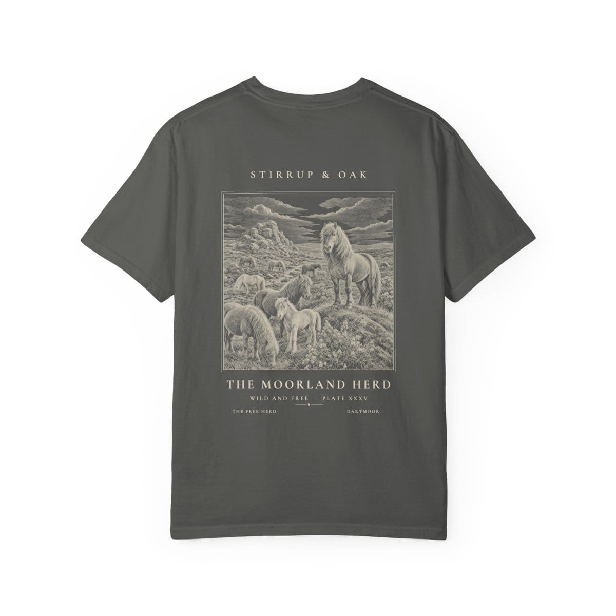 The Moorland Herd - Heavyweight T-Shirt · Pepper / S