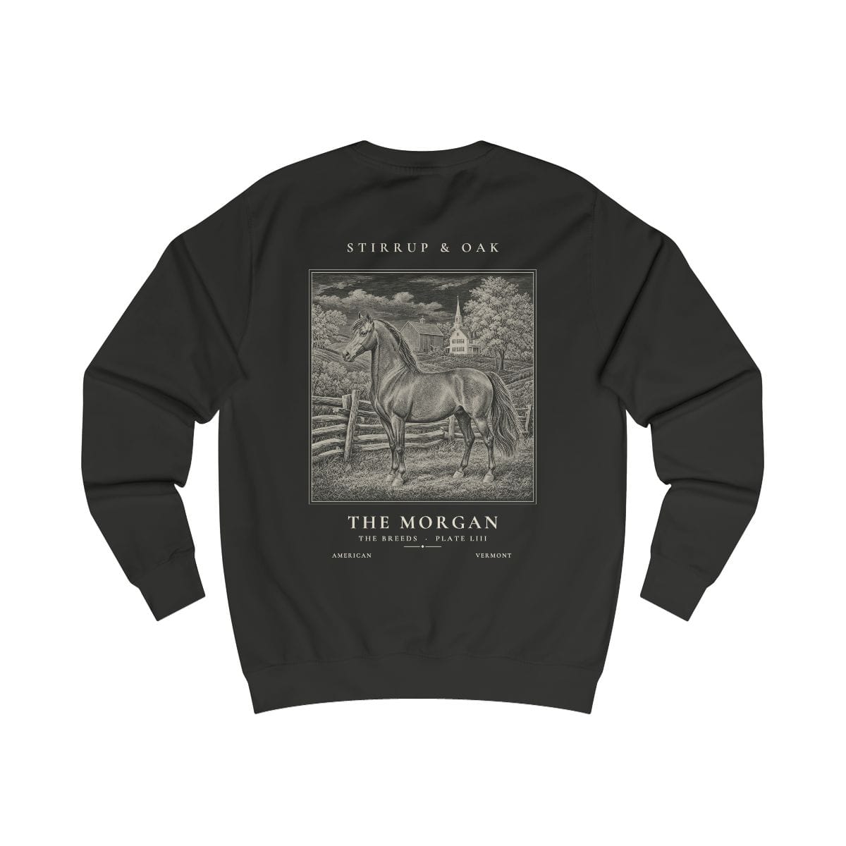 The Morgan - Crew Sweatshirt in Jet Black