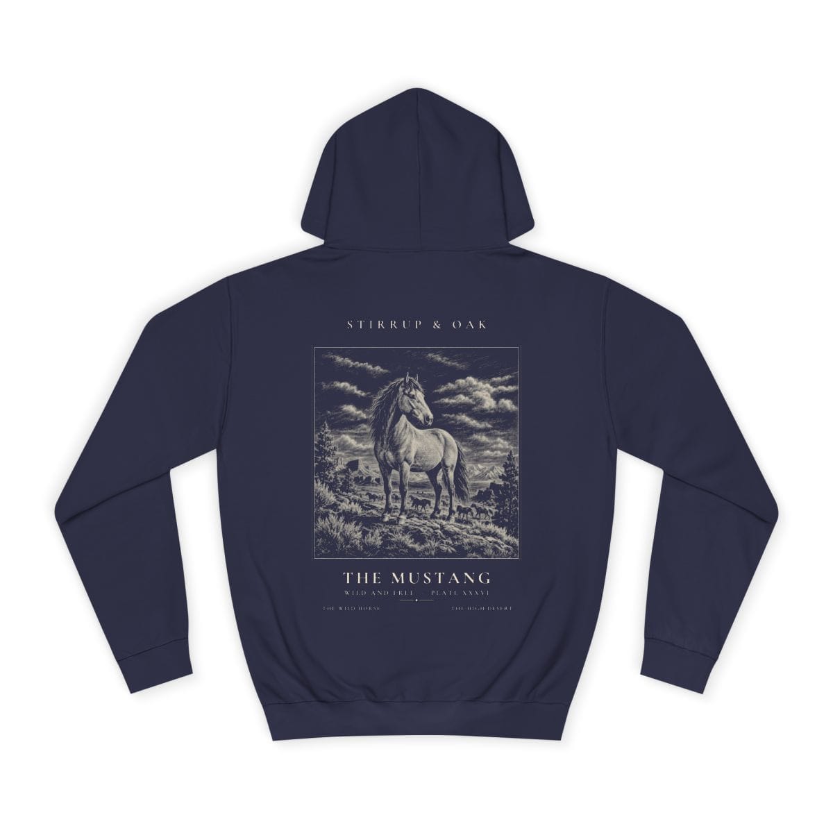 The Mustang - Heavyweight Hoodie in Oxford Navy