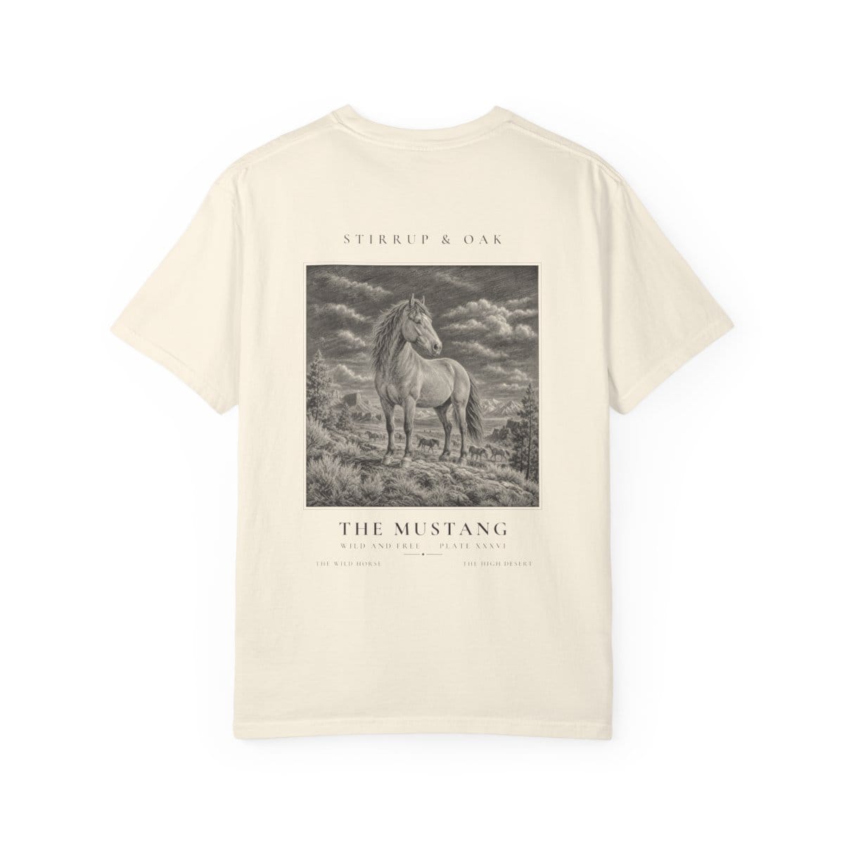 The Mustang - Heavyweight T-Shirt in Ivory
