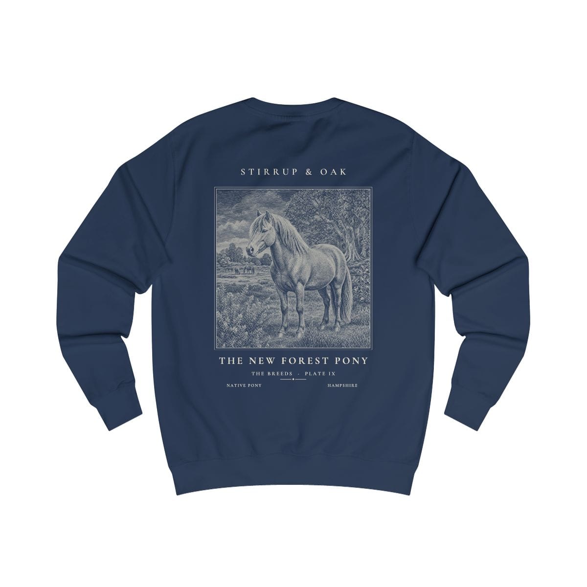 The New Forest Pony - Crew Sweatshirt in Oxford Navy