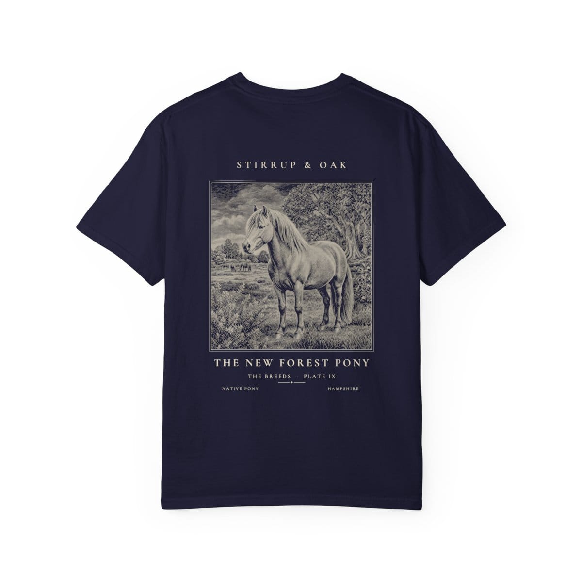 The New Forest Pony - Heavyweight T-Shirt in True Navy