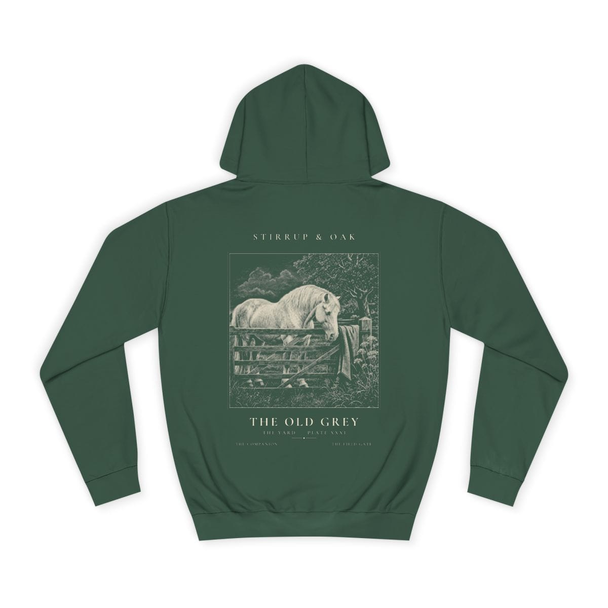 The Old Grey - Heavyweight Hoodie in Bottle Green