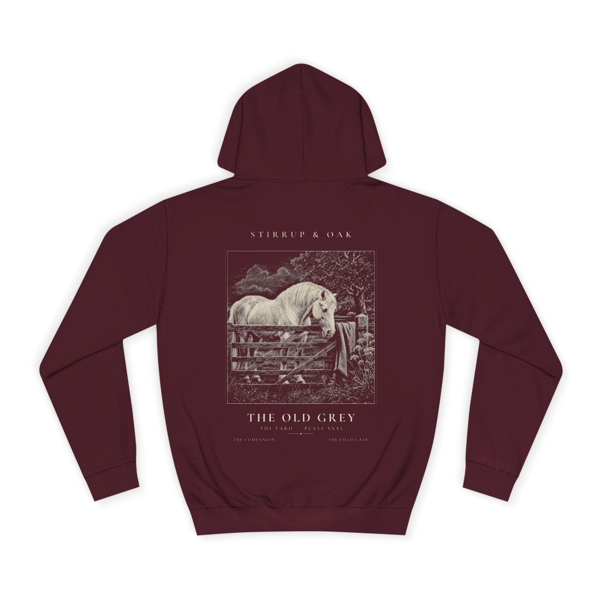 The Old Grey - Heavyweight Hoodie in Burgundy
