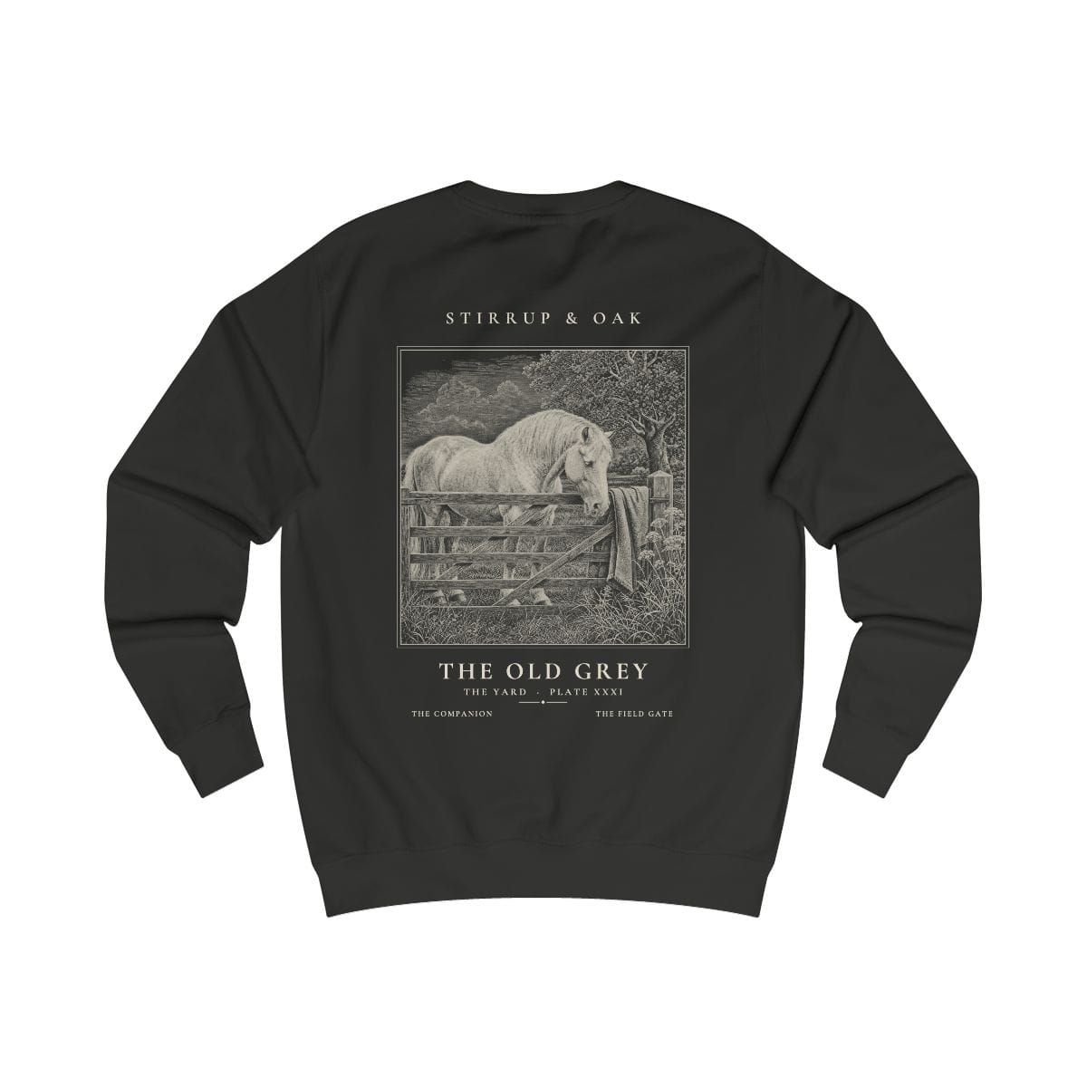 The Old Grey - Crew Sweatshirt in Jet Black