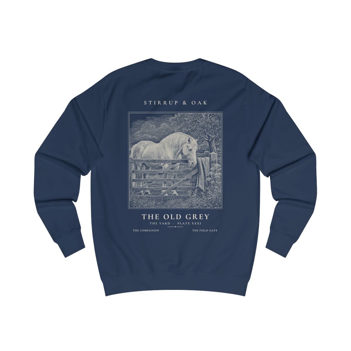 The Old Grey - Crew Sweatshirt in Oxford Navy