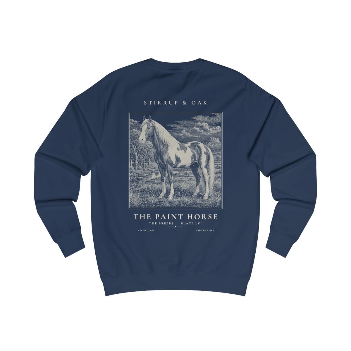 The Paint Horse - Crew Sweatshirt in Oxford Navy