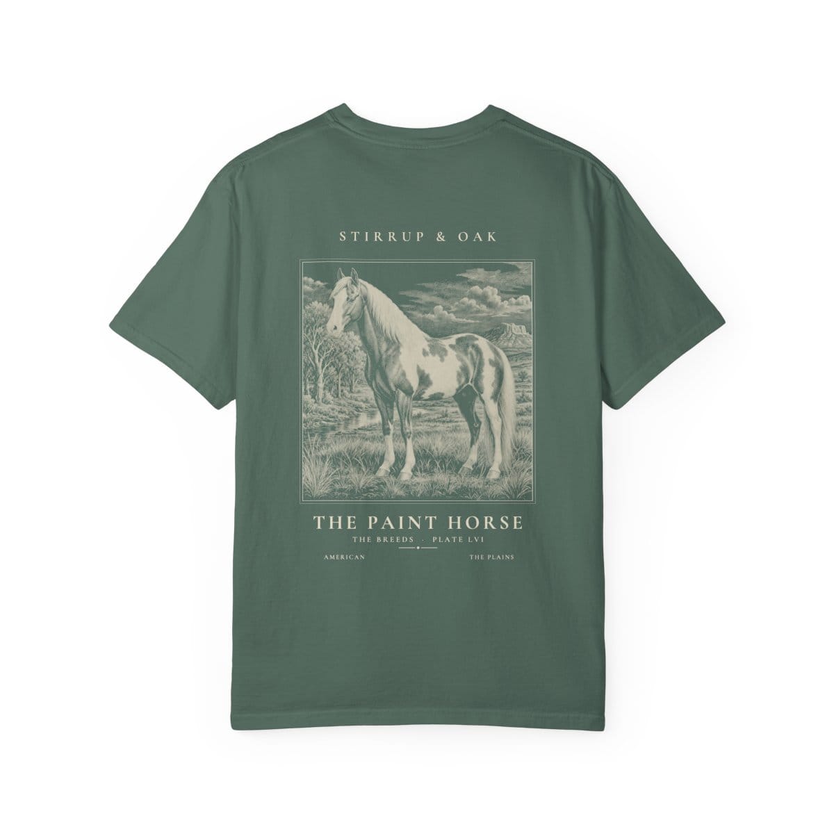 The Paint Horse - Heavyweight T-Shirt in Blue Spruce
