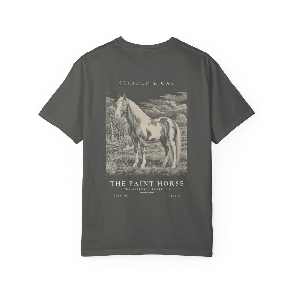 The Paint Horse - Heavyweight T-Shirt in Pepper