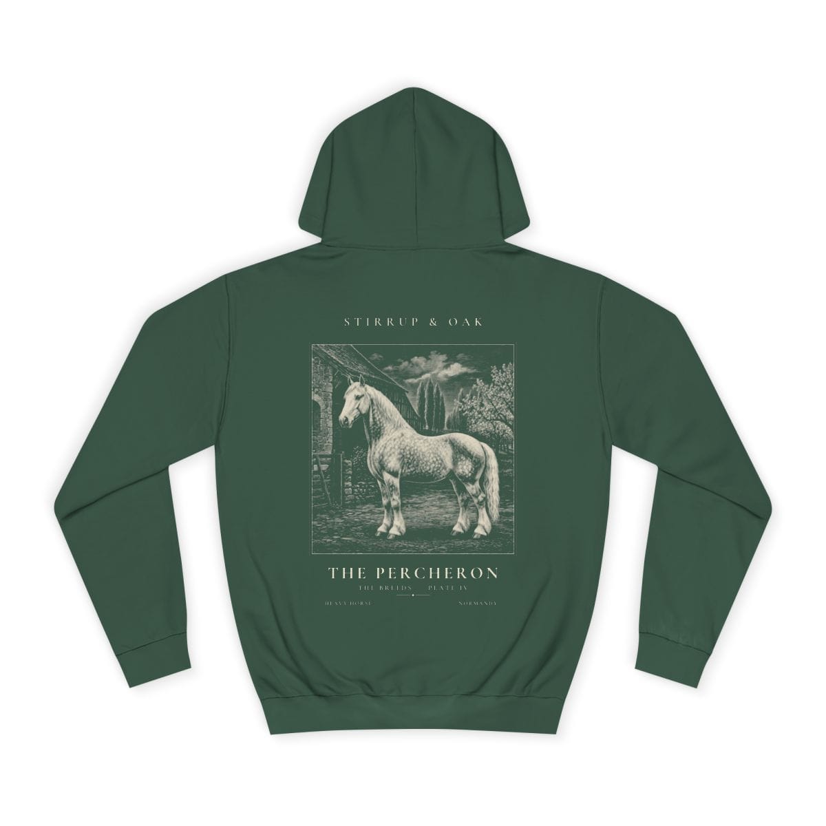 The Percheron - Heavyweight Hoodie in Bottle Green
