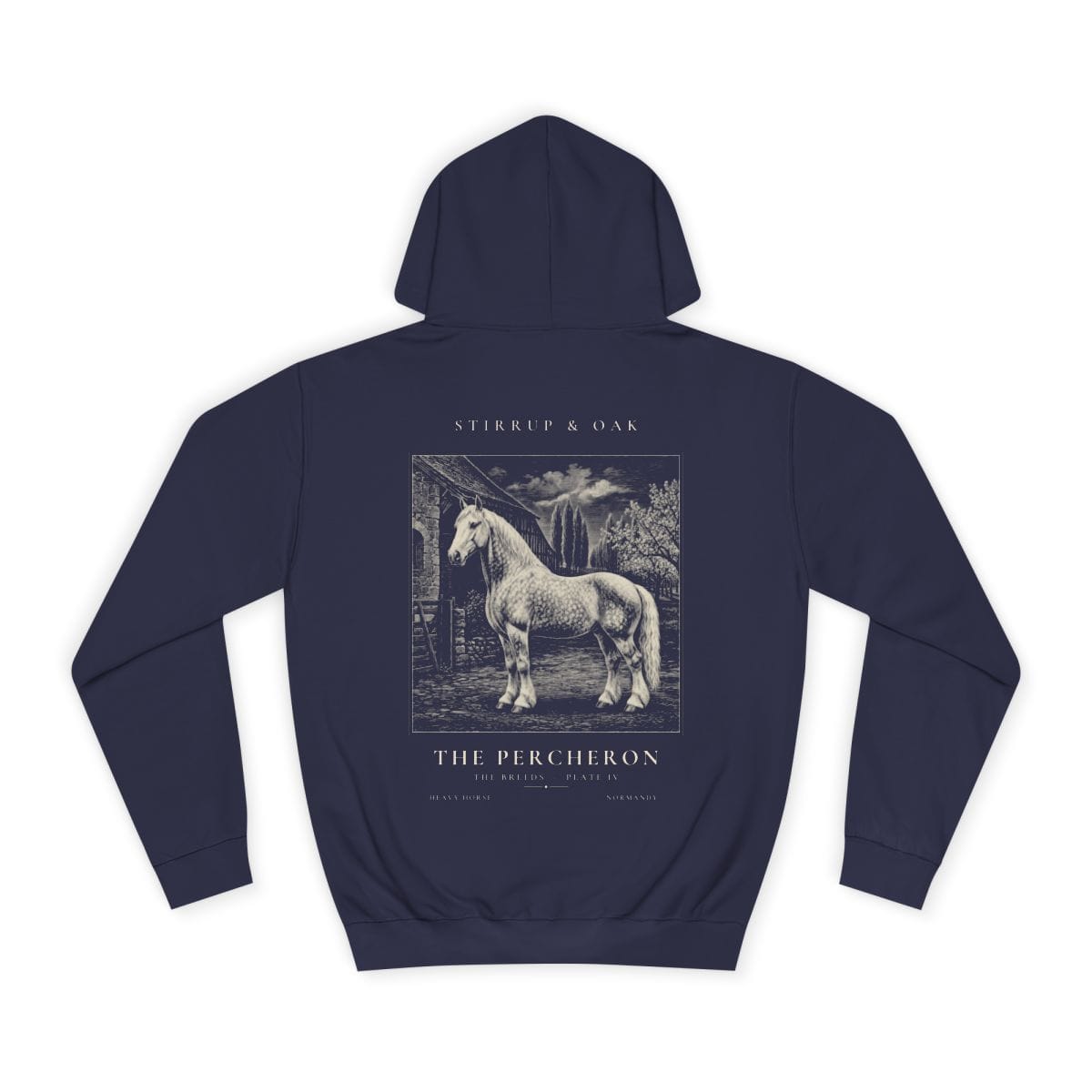 The Percheron - Heavyweight Hoodie in Oxford Navy