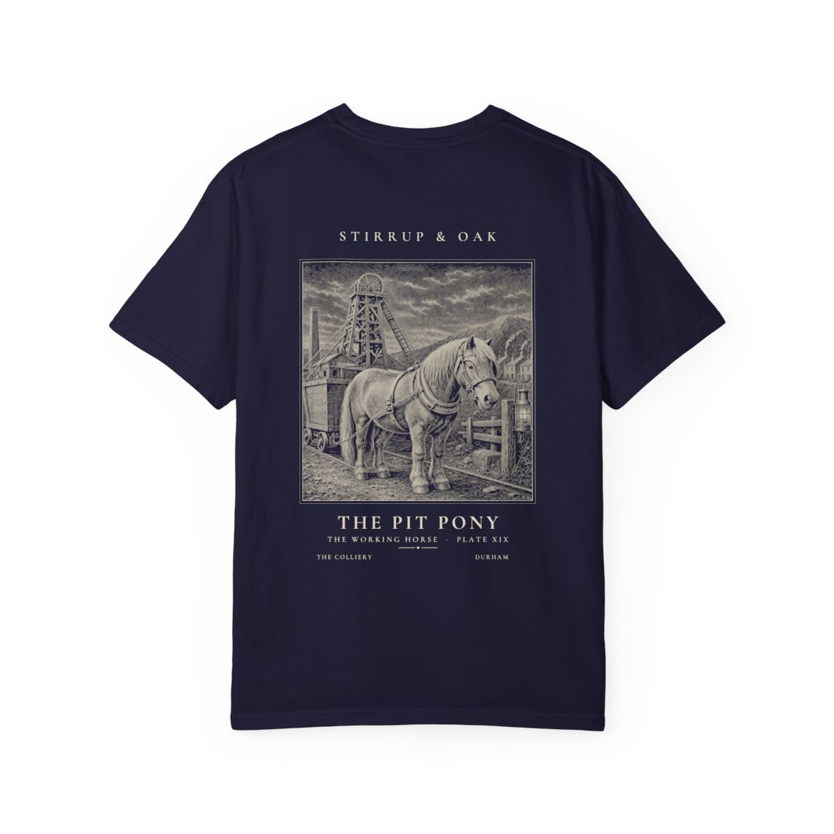 The Pit Pony - Heavyweight T-Shirt in True Navy