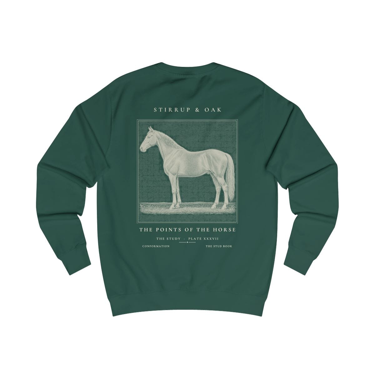The Points of the Horse - Crew Sweatshirt in Bottle Green