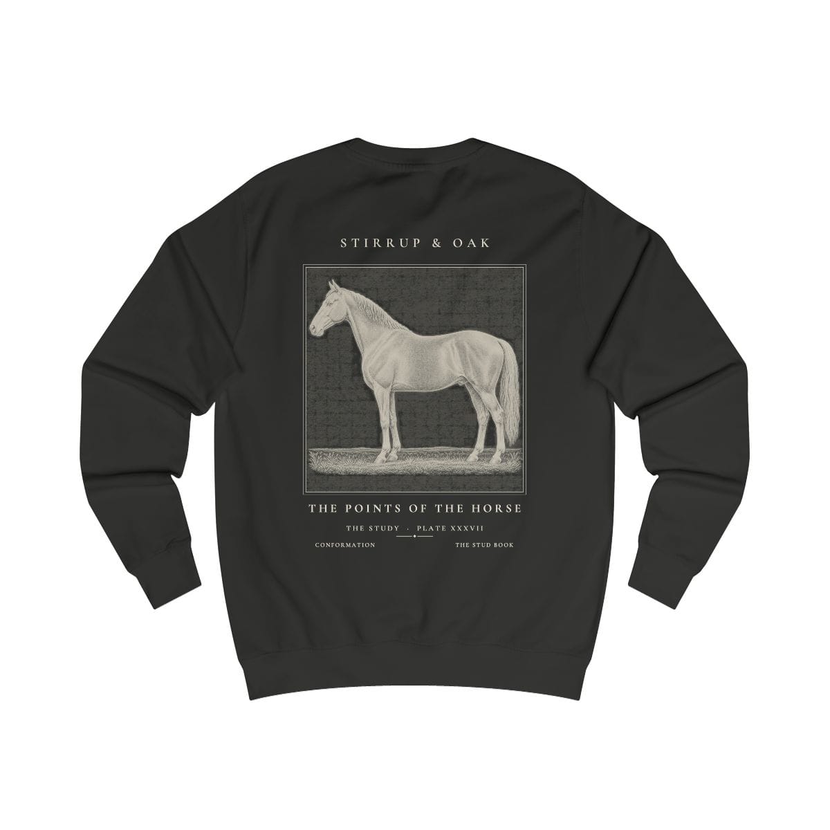 The Points of the Horse - Crew Sweatshirt in Jet Black