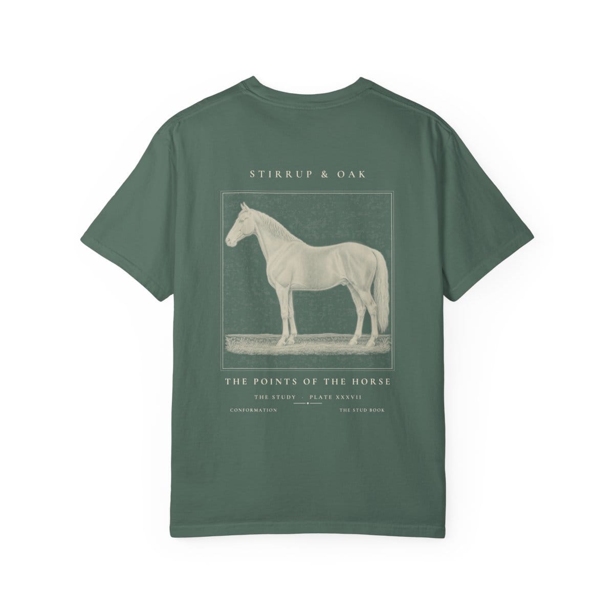 The Points of the Horse - Heavyweight T-Shirt in Blue Spruce