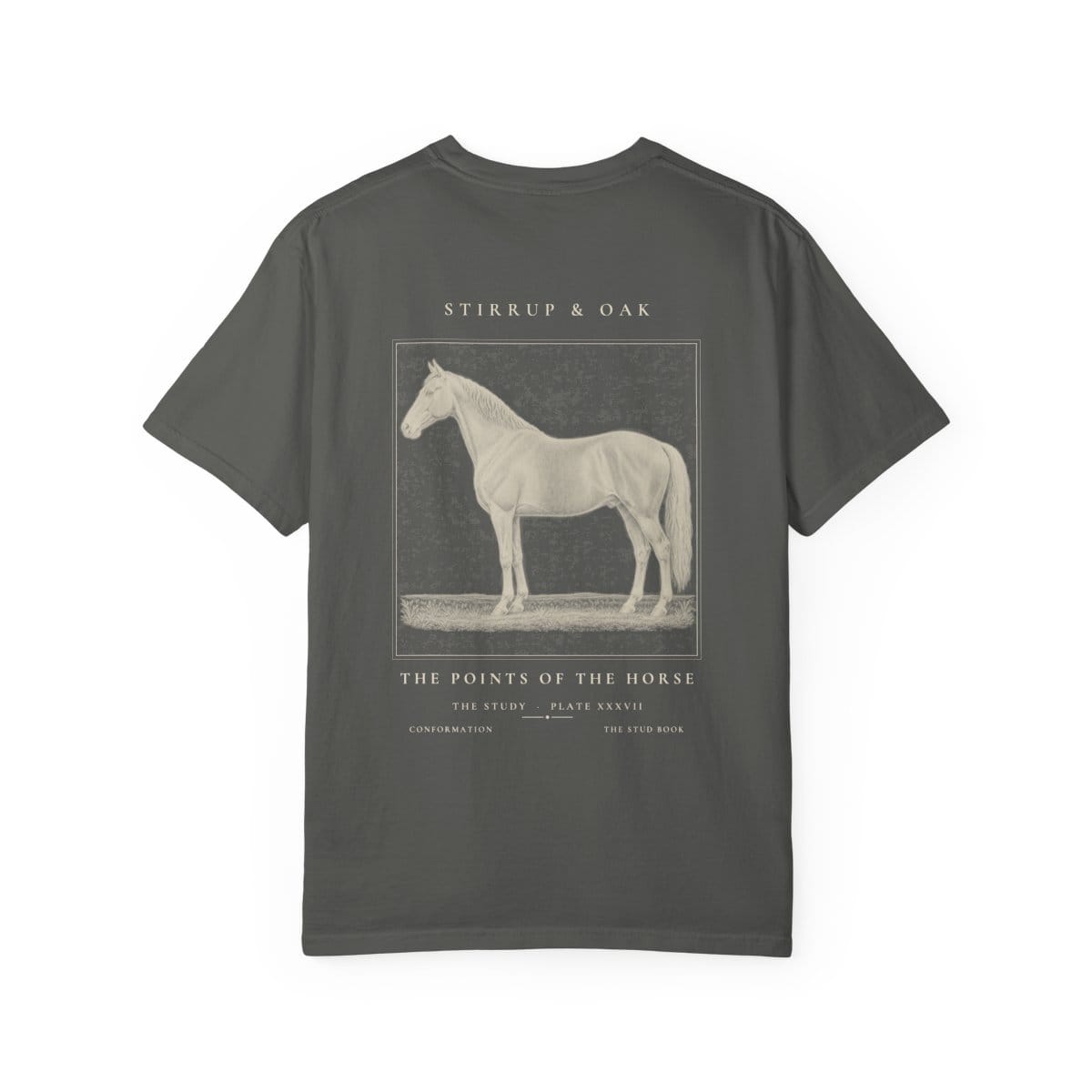 The Points of the Horse - Heavyweight T-Shirt in Pepper
