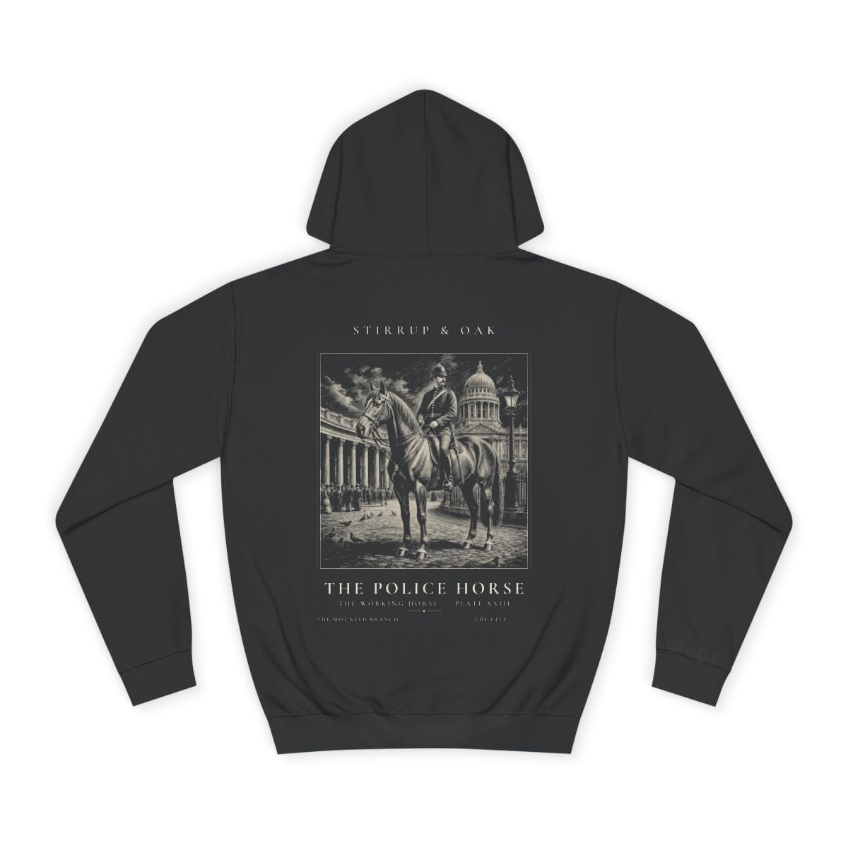 The Police Horse - Heavyweight Hoodie · Jet Black / S