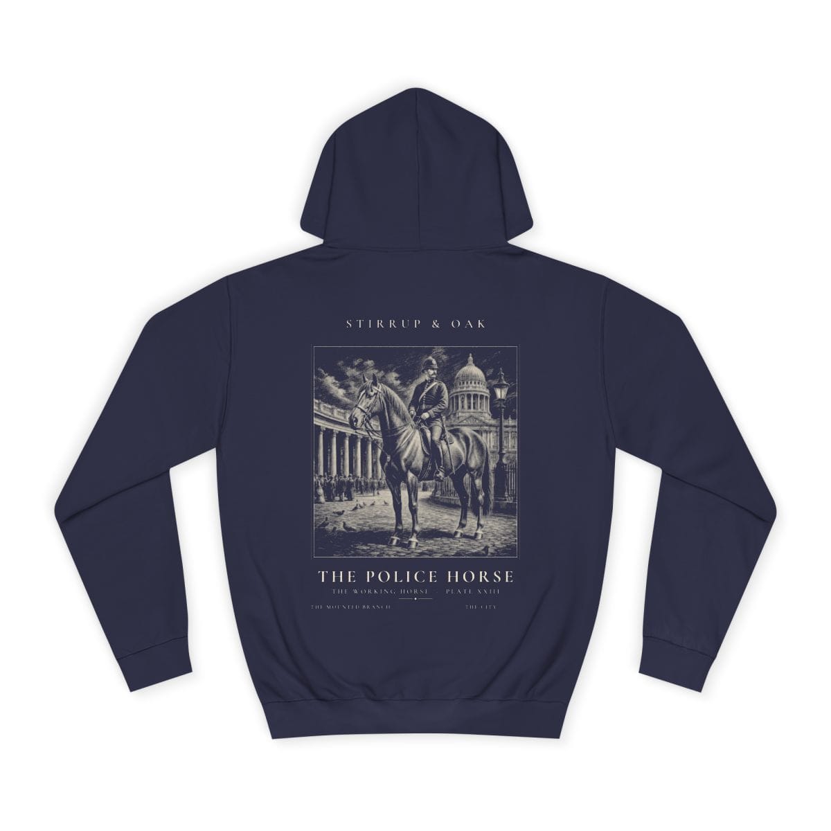 The Police Horse - Heavyweight Hoodie in Oxford Navy
