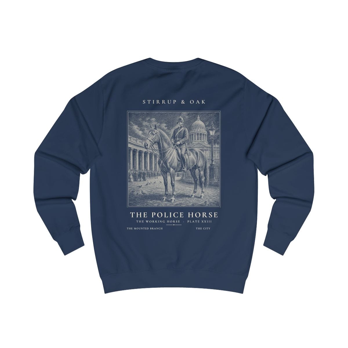 The Police Horse - Crew Sweatshirt in Oxford Navy