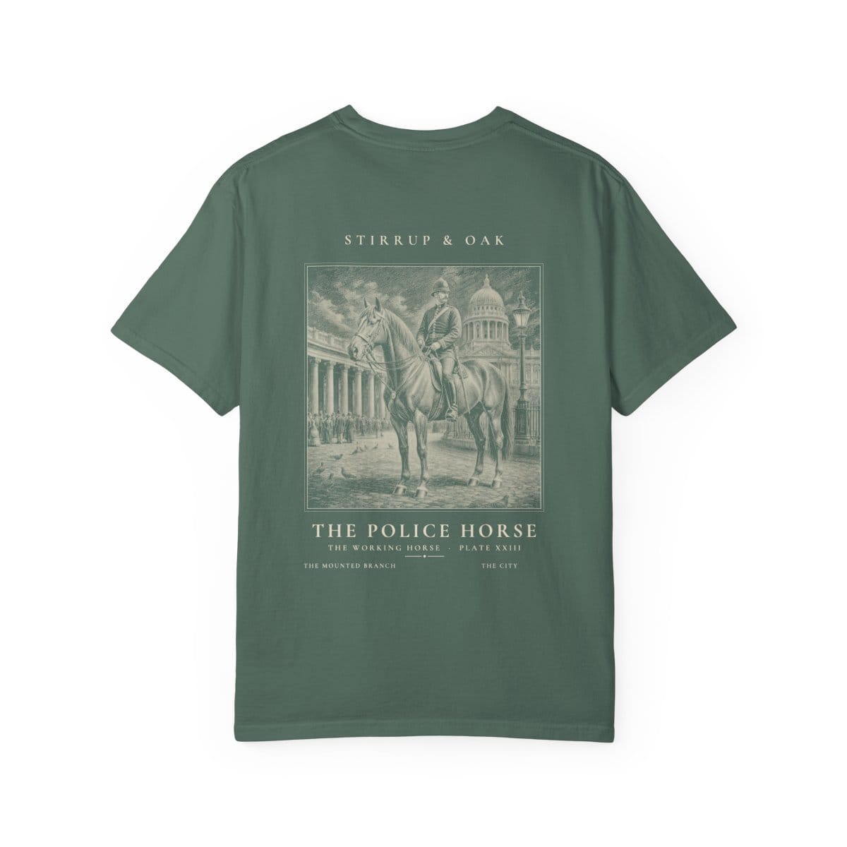 The Police Horse - Heavyweight T-Shirt in Blue Spruce