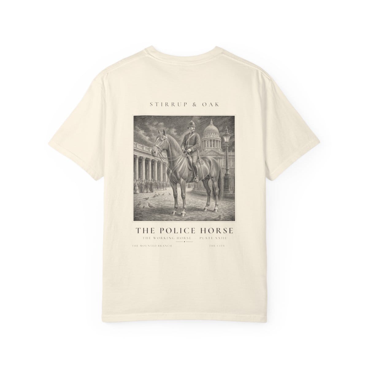 The Police Horse - Heavyweight T-Shirt in Ivory