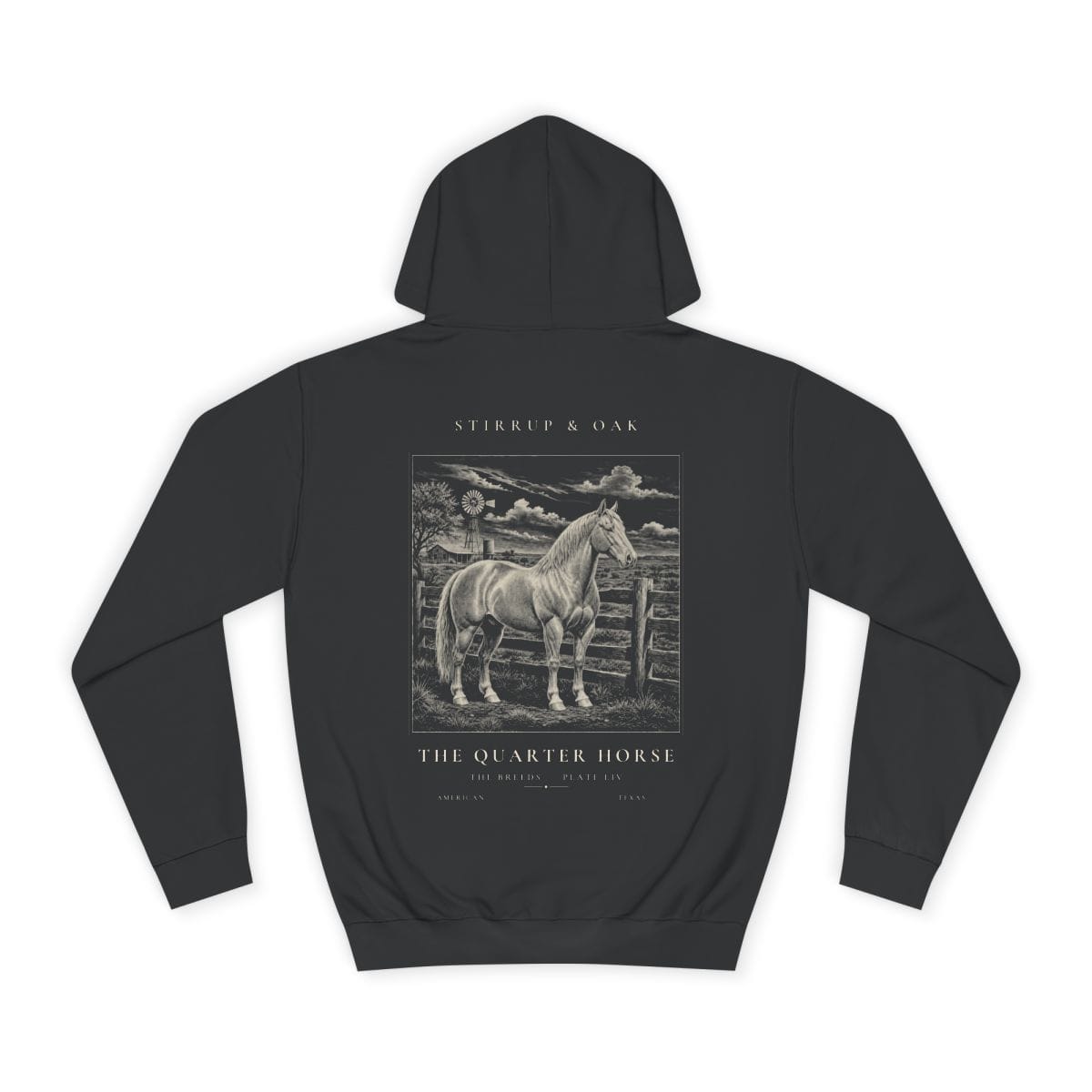 The Quarter Horse - Heavyweight Hoodie · Jet Black / S
