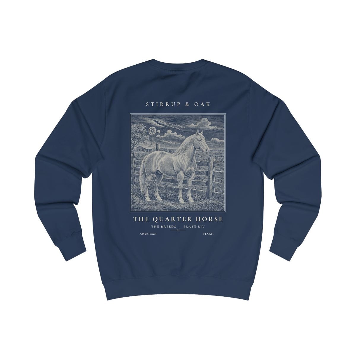 The Quarter Horse - Crew Sweatshirt in Oxford Navy
