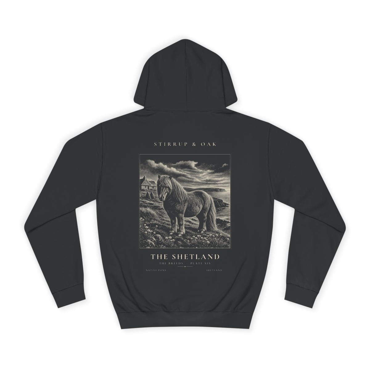 The Shetland - Heavyweight Hoodie in Jet Black