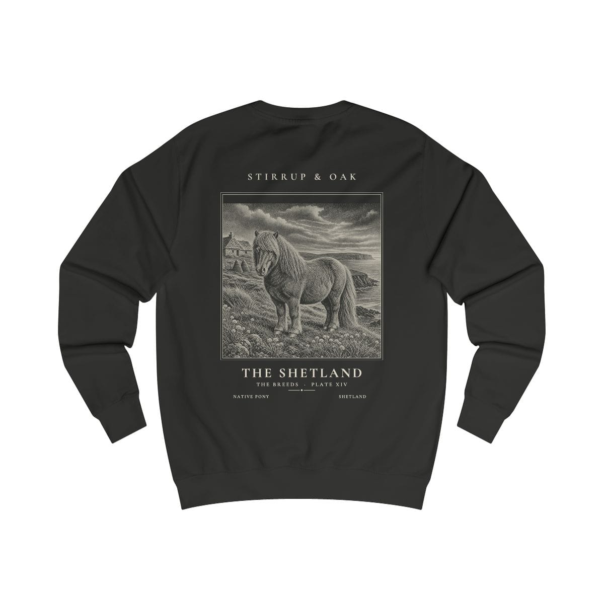 The Shetland - Crew Sweatshirt in Jet Black