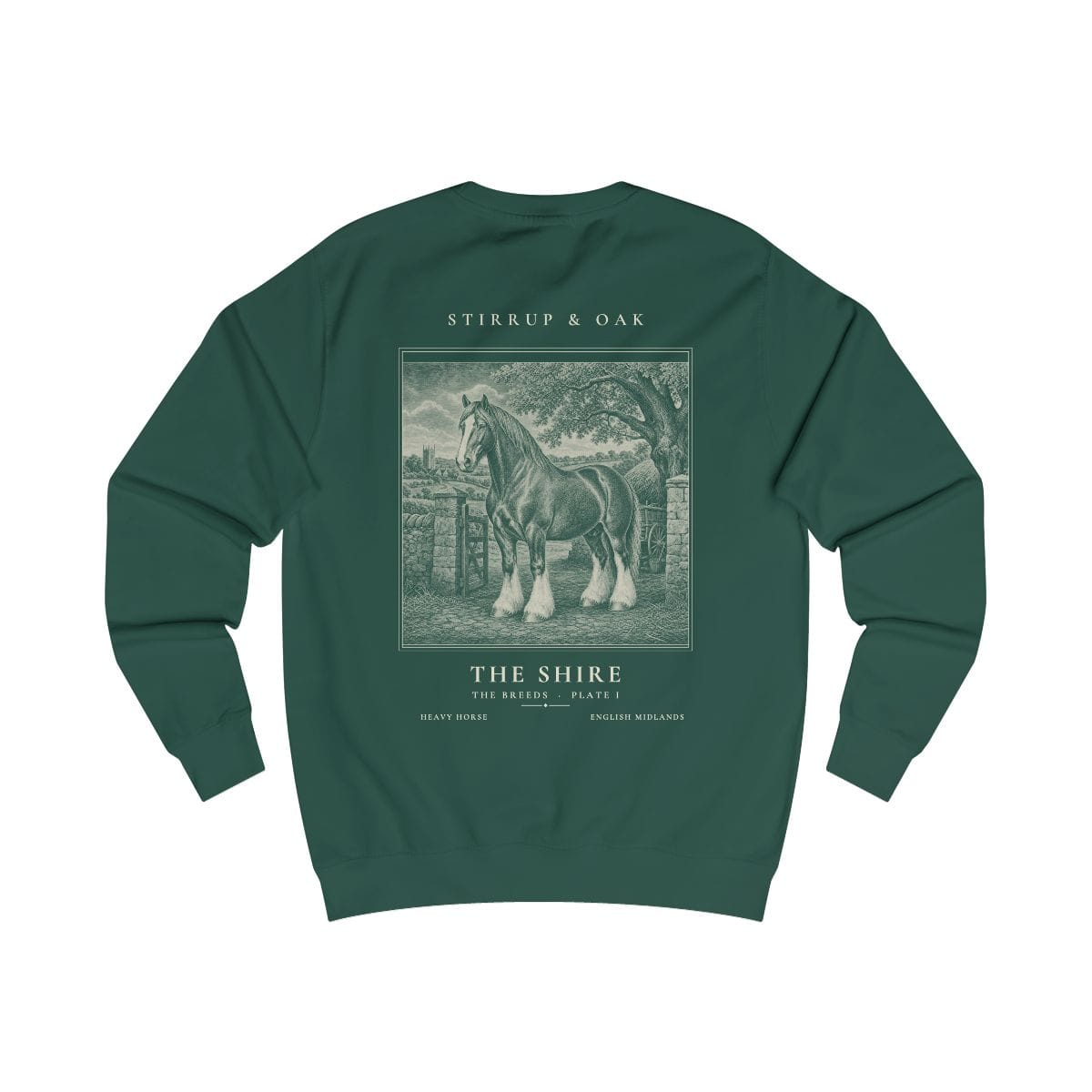 The Shire - Crew Sweatshirt in Bottle Green