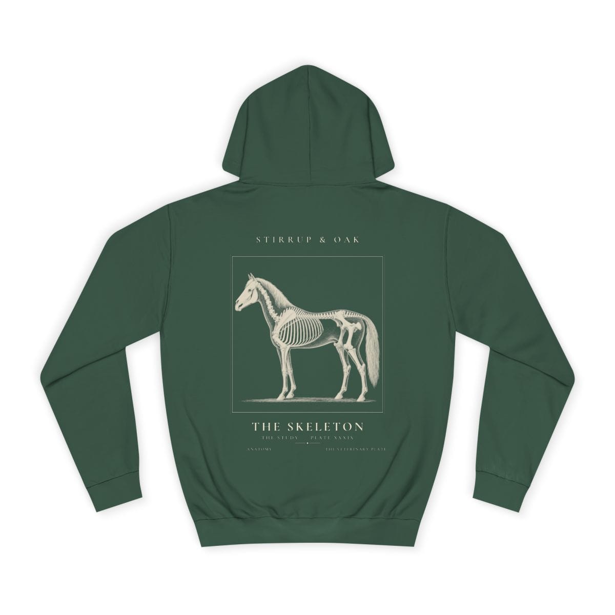 The Skeleton - Heavyweight Hoodie in Bottle Green