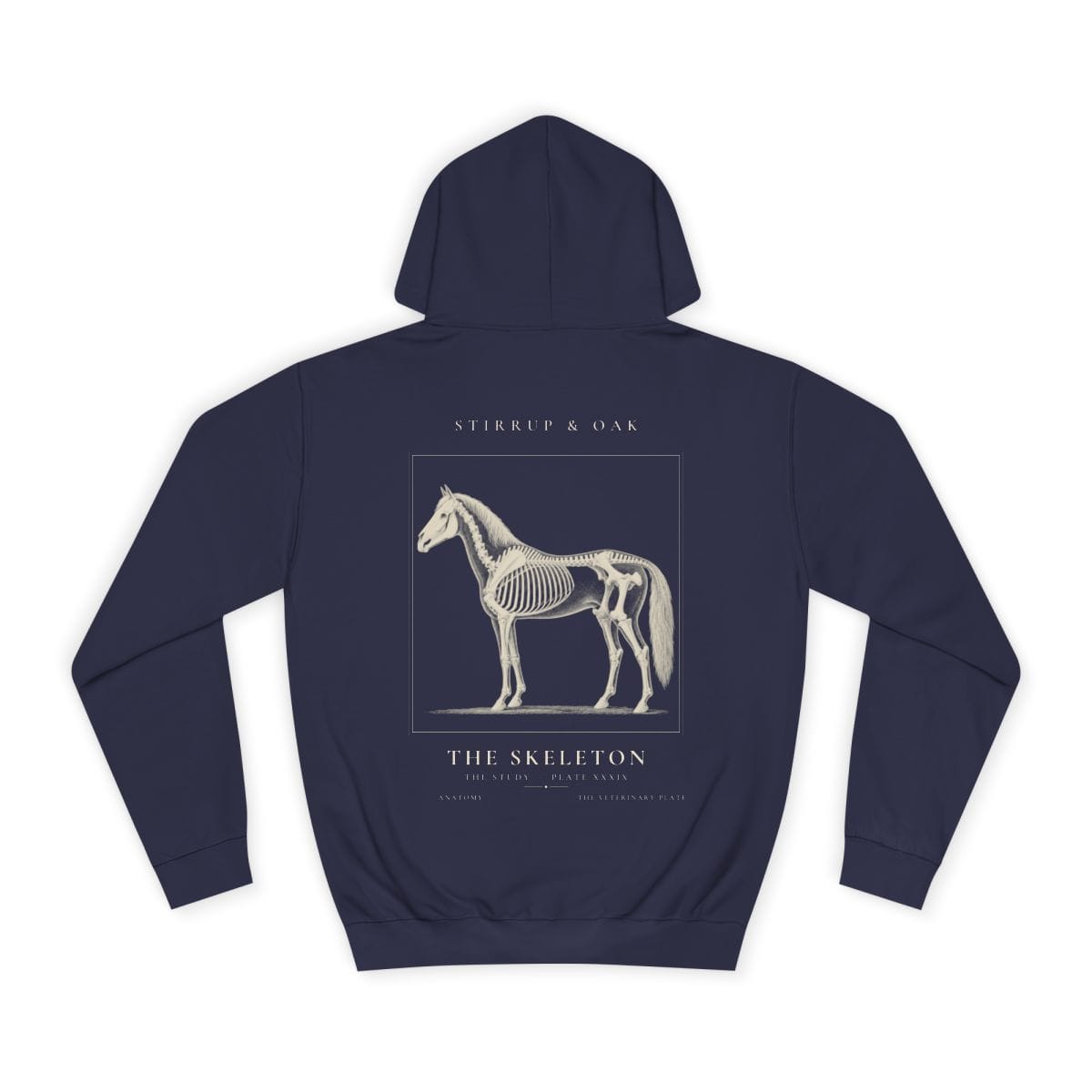 The Skeleton - Heavyweight Hoodie in Oxford Navy