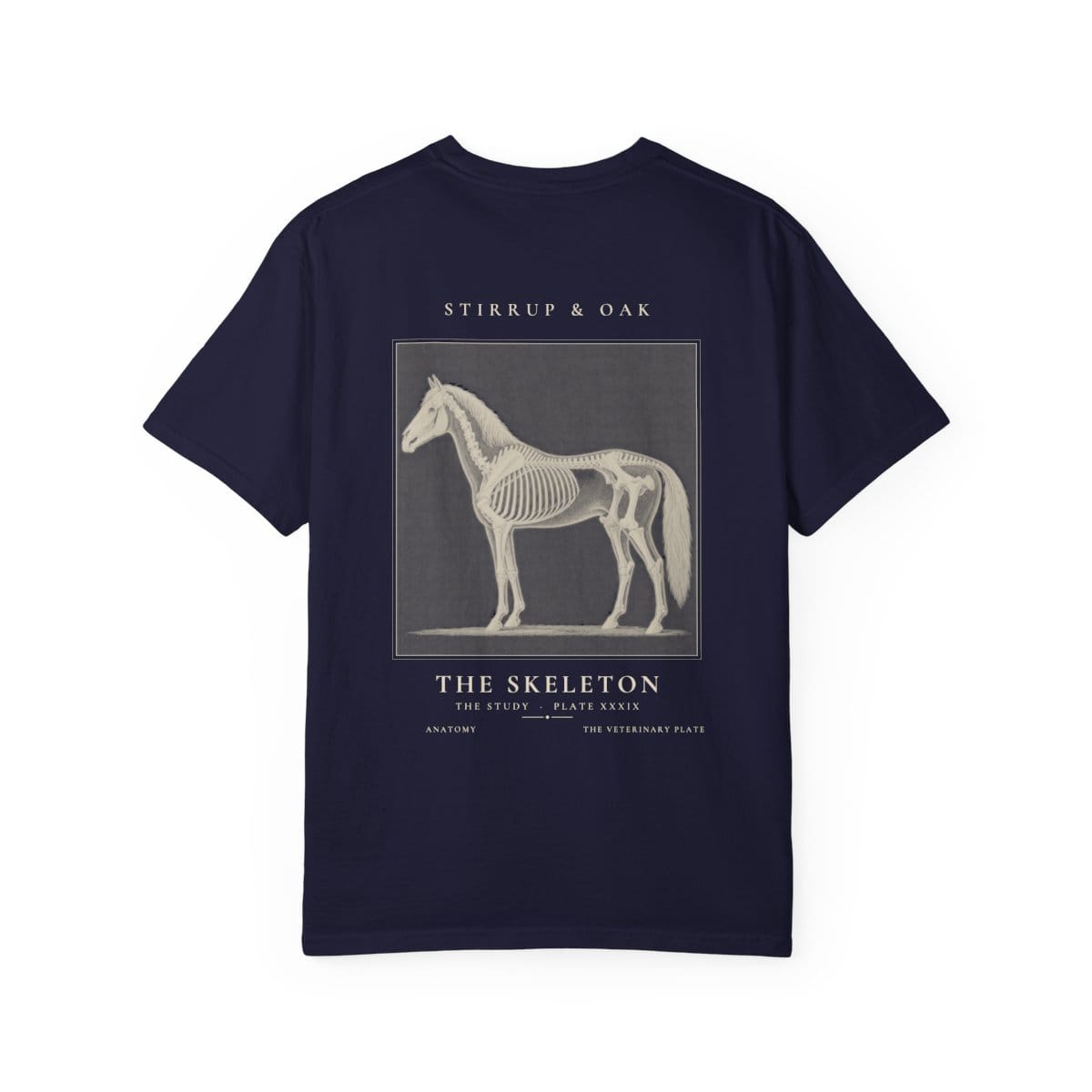 The Skeleton - Heavyweight T-Shirt in True Navy