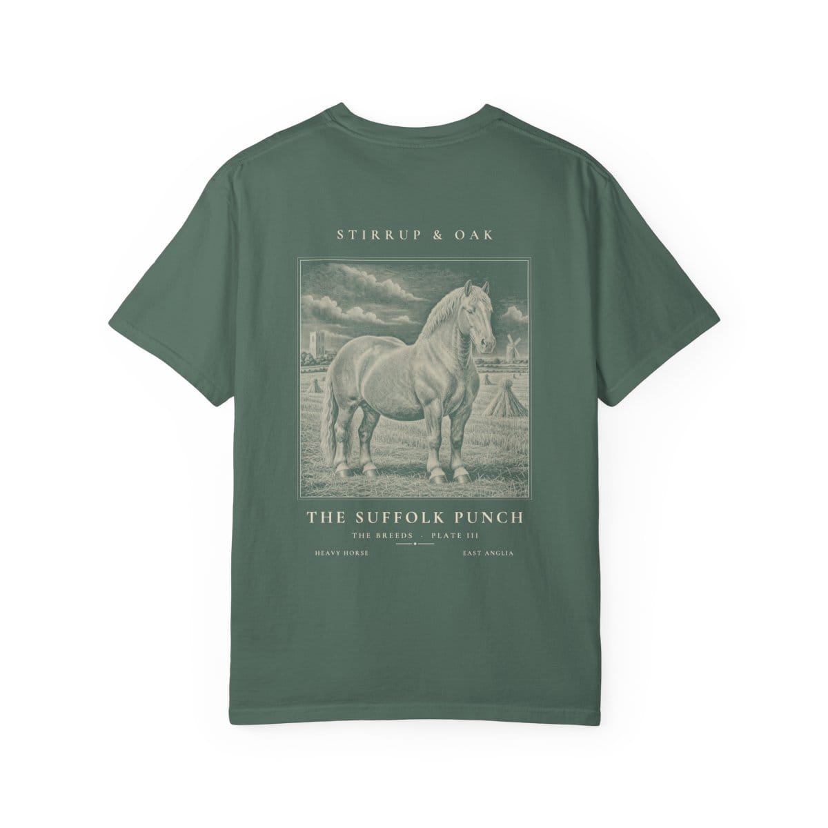The Suffolk Punch - Heavyweight T-Shirt in Blue Spruce