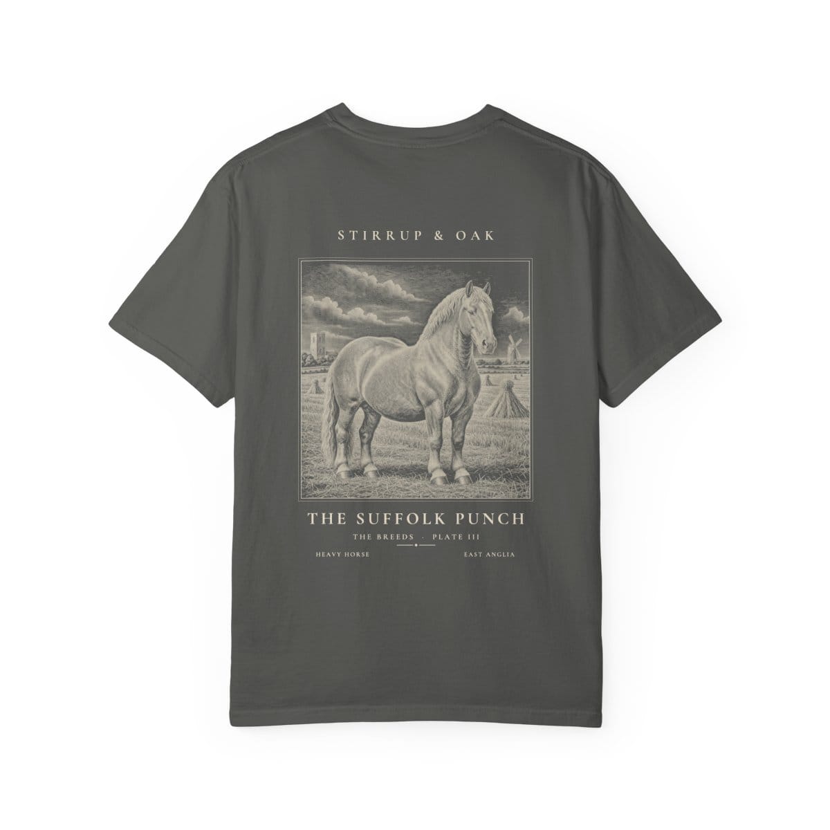 The Suffolk Punch - Heavyweight T-Shirt in Pepper