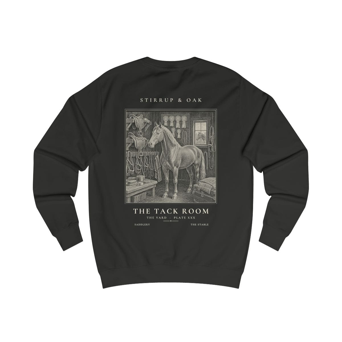 The Tack Room - Crew Sweatshirt in Jet Black