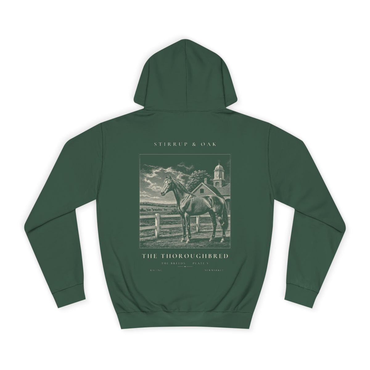 The Thoroughbred - Heavyweight Hoodie in Bottle Green