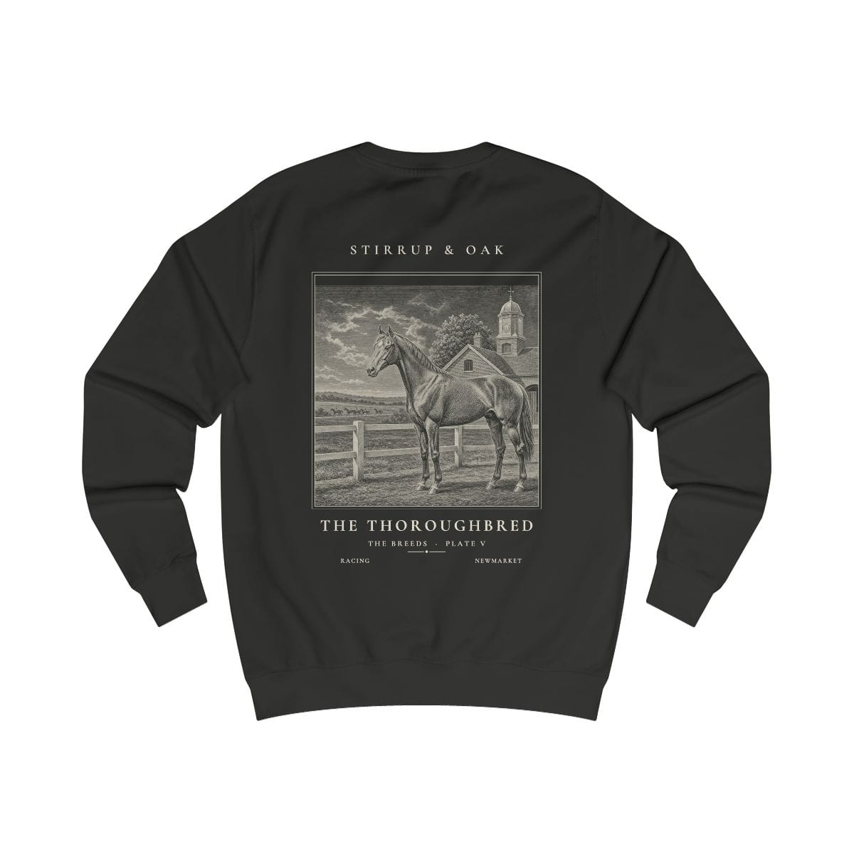 The Thoroughbred - Crew Sweatshirt in Jet Black