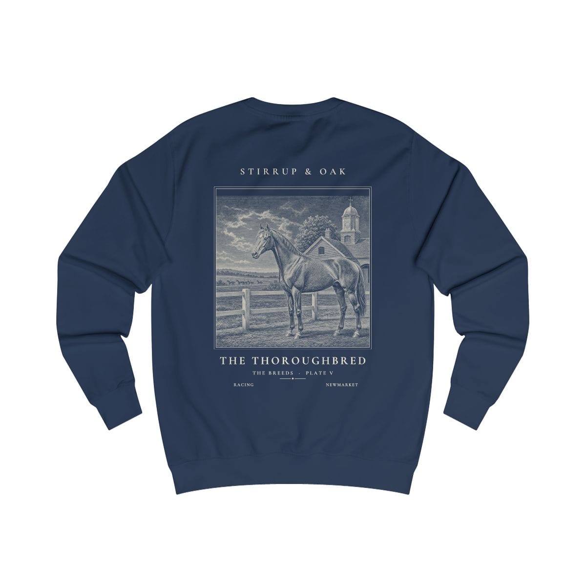 The Thoroughbred - Crew Sweatshirt in Oxford Navy