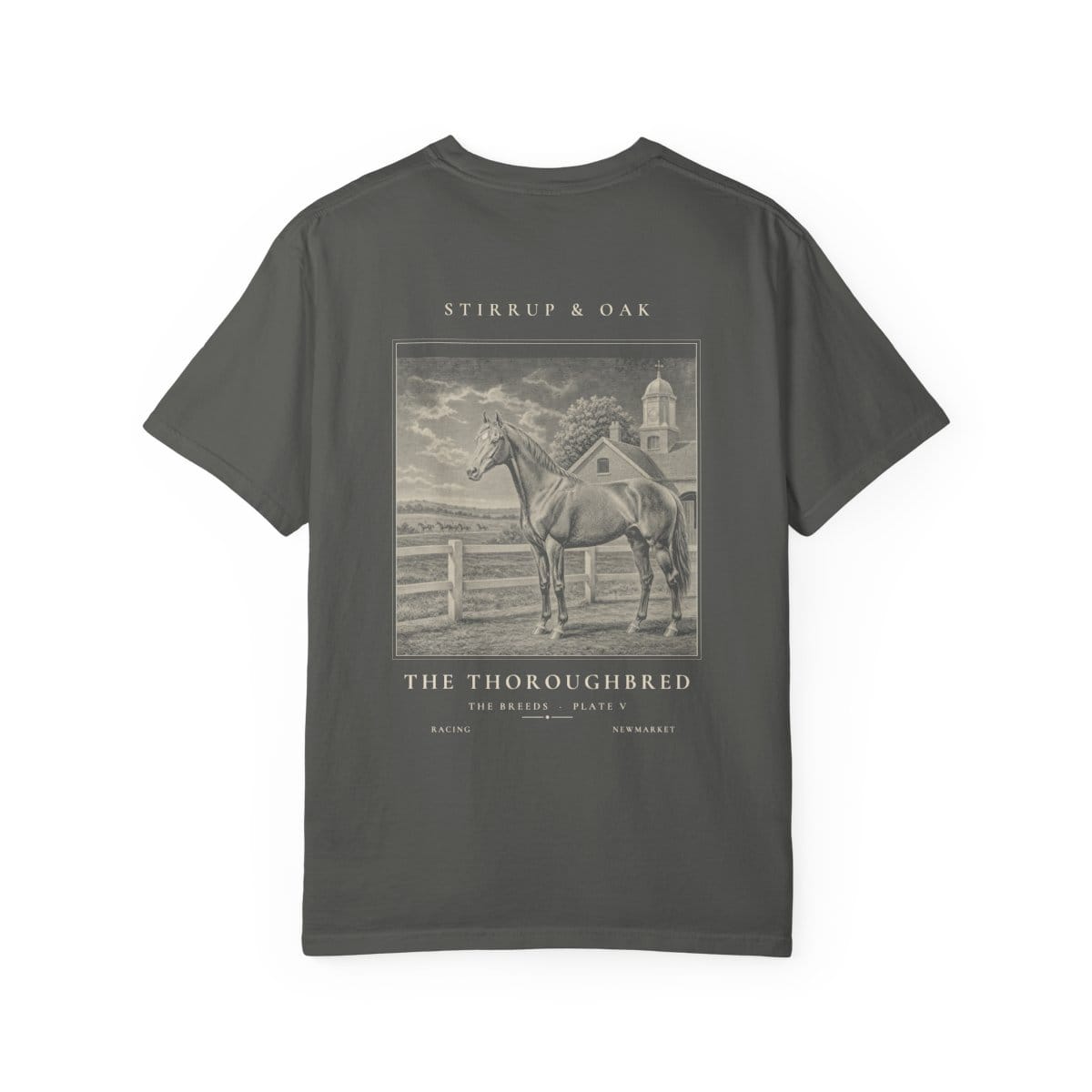 The Thoroughbred - Heavyweight T-Shirt · Pepper / S