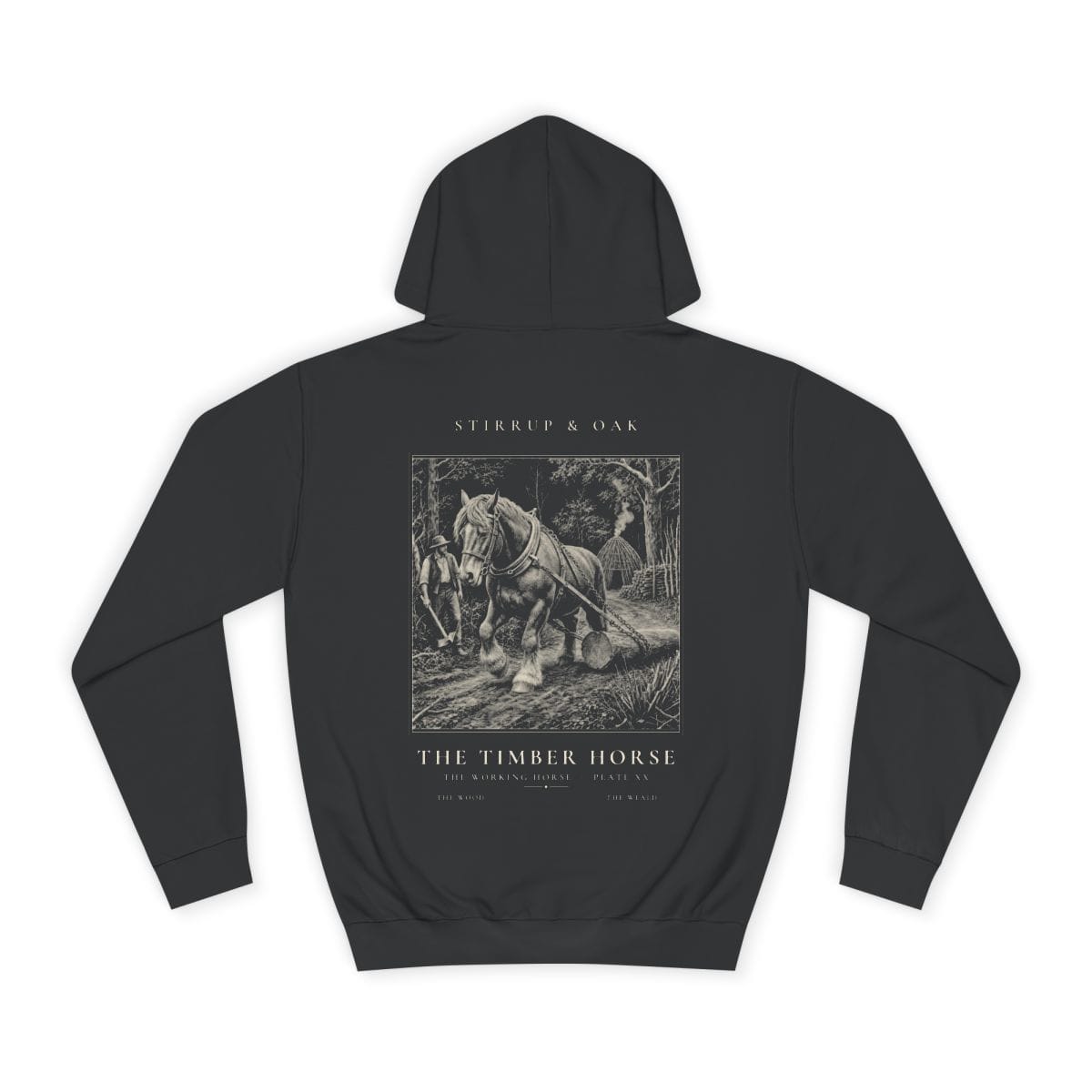 The Timber Horse - Heavyweight Hoodie · Jet Black / S