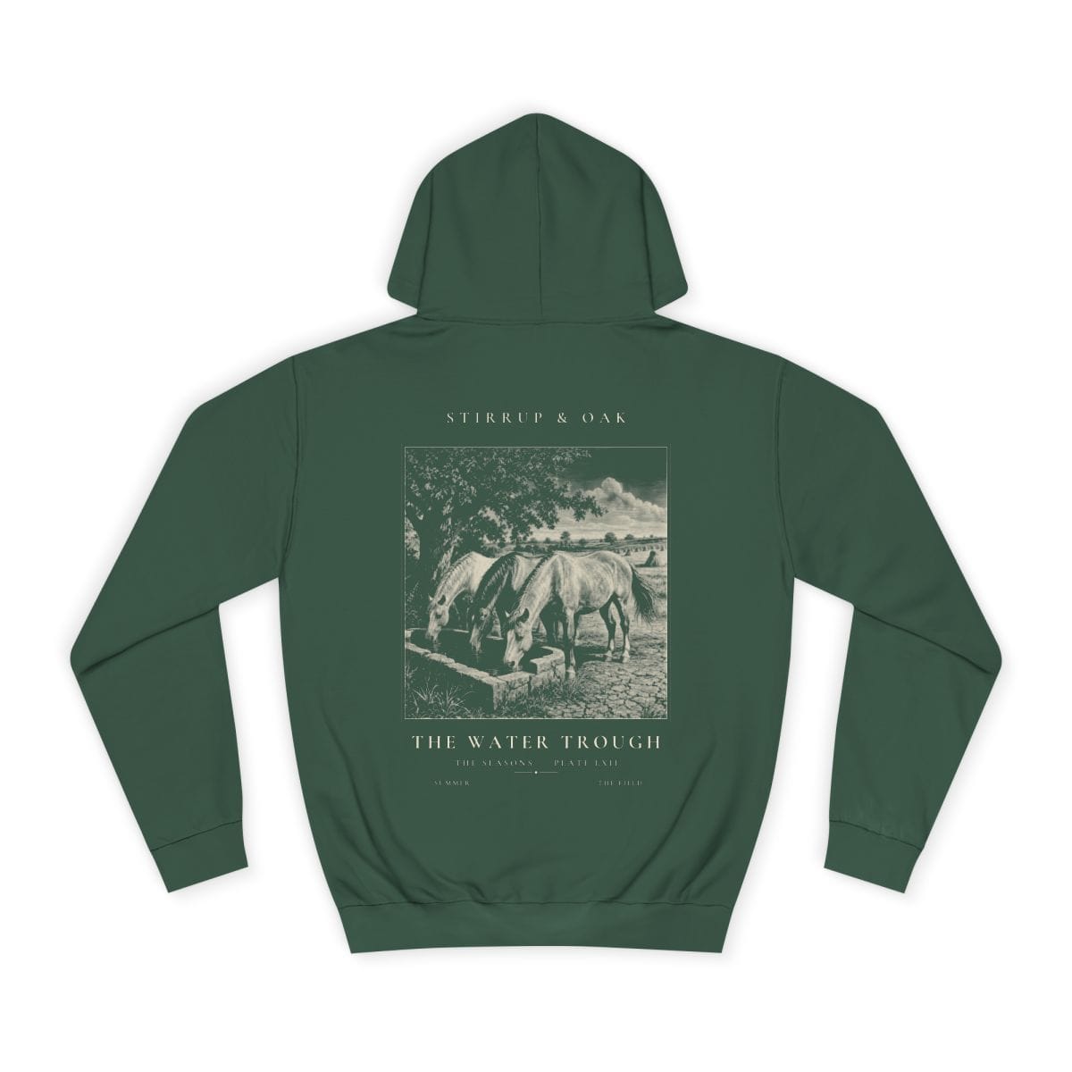 The Water Trough - Heavyweight Hoodie in Bottle Green