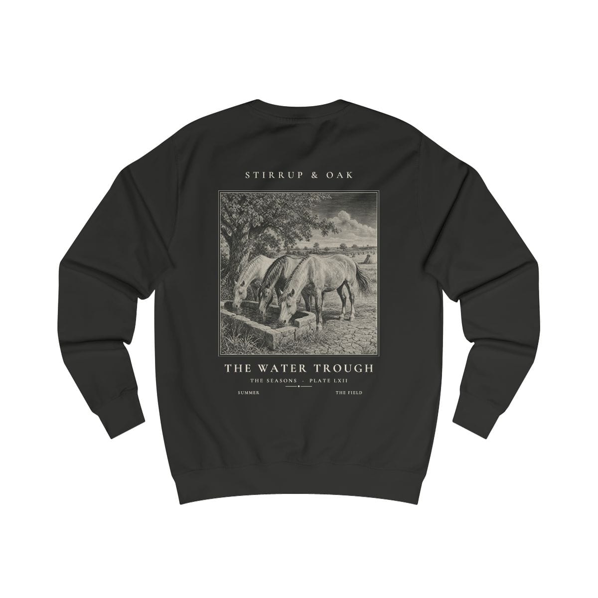 The Water Trough - Crew Sweatshirt in Jet Black